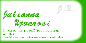 julianna ujvarosi business card